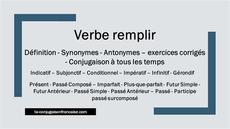 remplir synonyme|More.